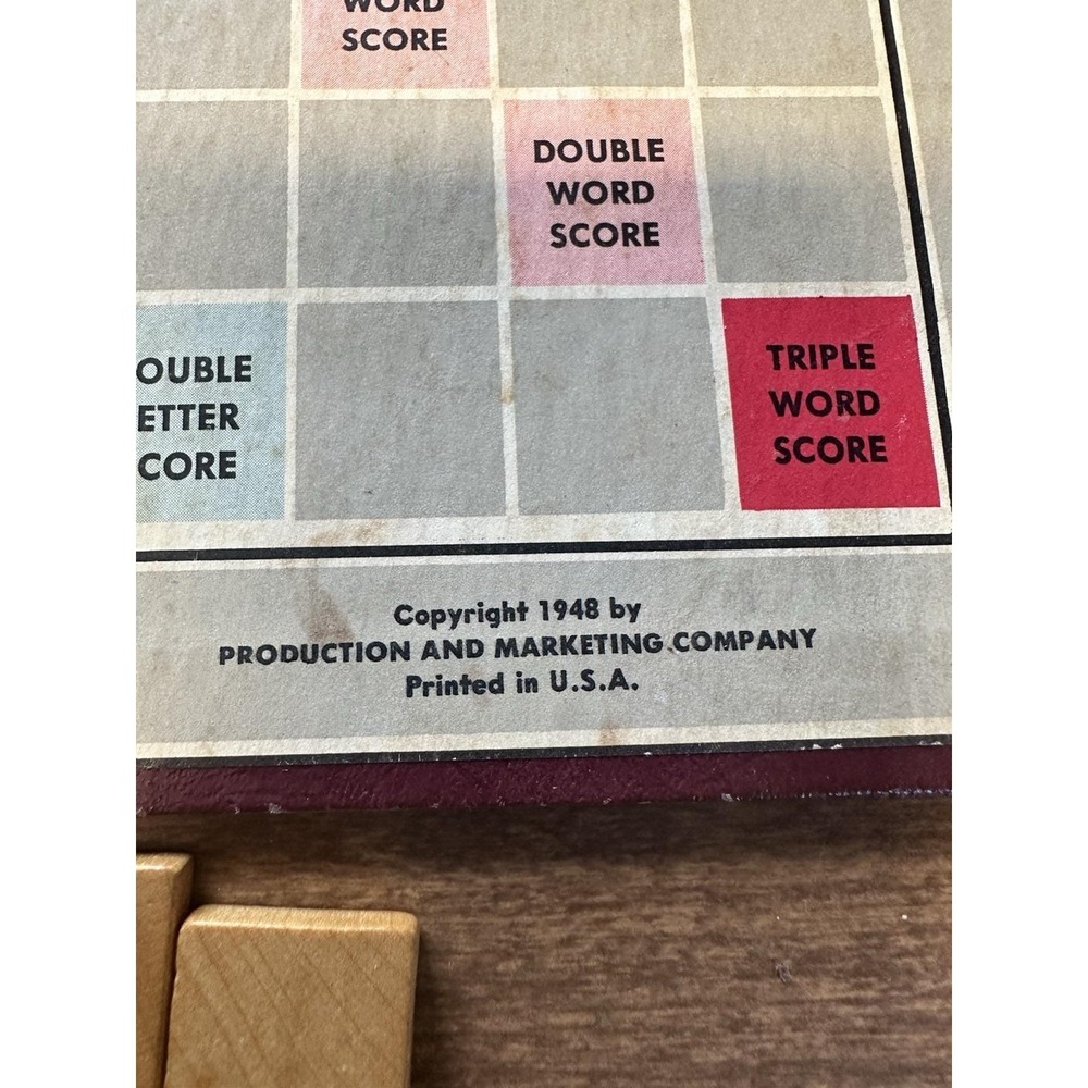 Vintage Scrabble Game Selchow & Righter Early Edition AS-IS - Picture 3 of 10